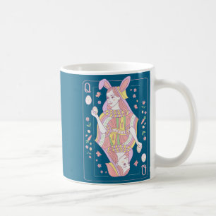 Taza De Café Tarjeta divertida de Pascua de la reina conejo jug