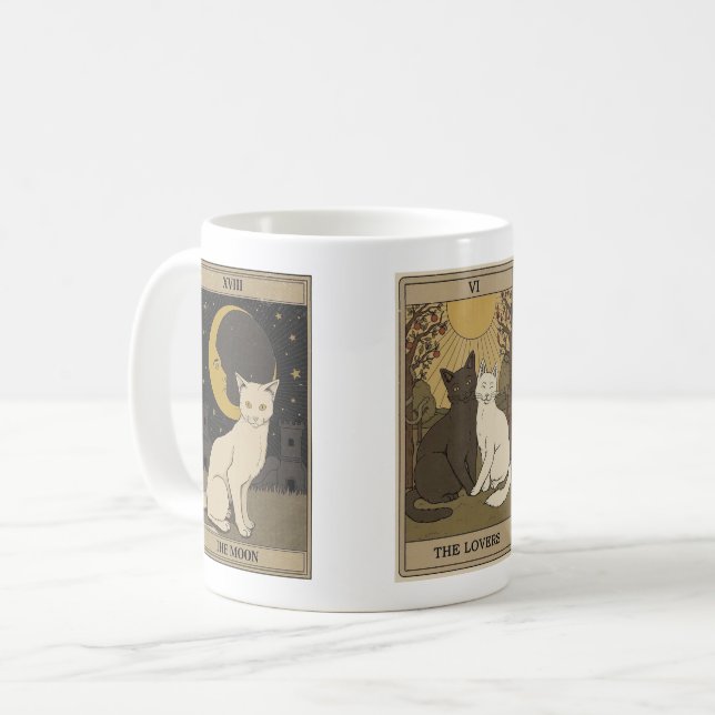 Taza De Café Tarjeta Kitty Tarot (Anverso izquierdo)