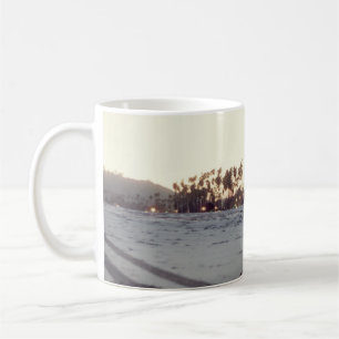 Taza De Café Tarjeta Magnética de la Playa Vintage Santa Barbar