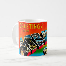 Taza De Café Tarjeta postal antigua de Asbury Park NJ