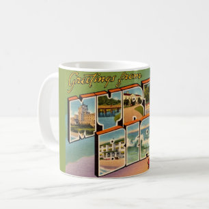 Taza De Café Tarjeta postal antigua de Myrtle Beach