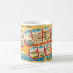 Taza De Café Tarjeta postal antigua de Ocean City NJ