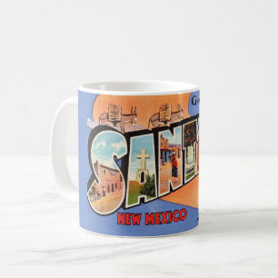 Taza De Café Tarjeta postal antigua de Santa Fe