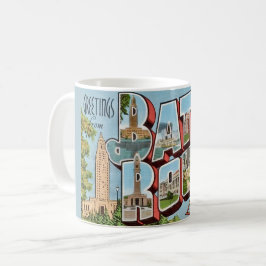 Taza De Café Tarjeta postal de Baton Rouge LA Saludos