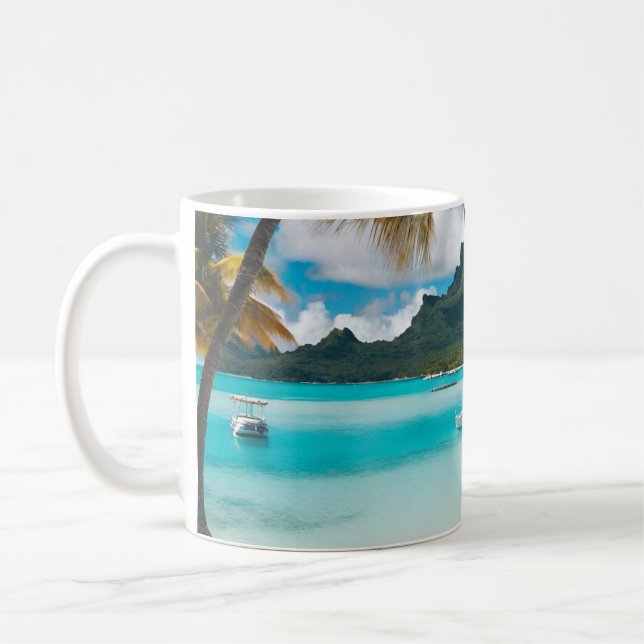 Taza De Café Tarjeta postal de Bora Bora (2) (Izquierda)