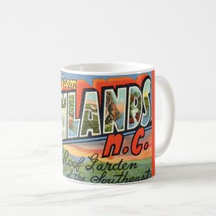 Taza De Café Tarjeta postal de Highlands NC antigua