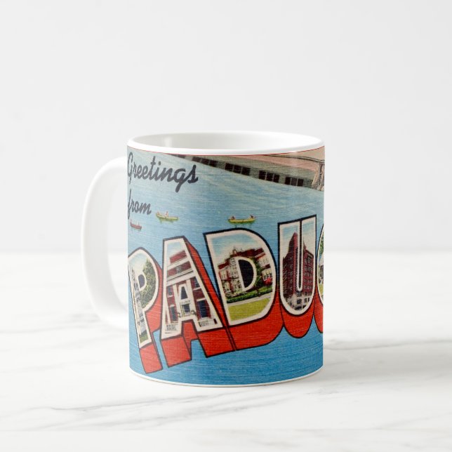 Taza De Café Tarjeta postal de saludo de Paducah KY (Anverso izquierdo)