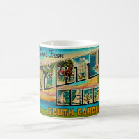 Tarjeta postal de saludo vintage de Myrtle Beach