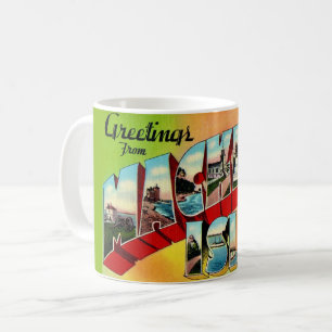 Taza De Café Tarjeta Postal de Saludos de la Isla Mackinac