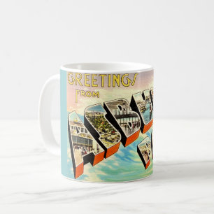 Taza De Café Tarjeta postal retro de Asbury Park NJ