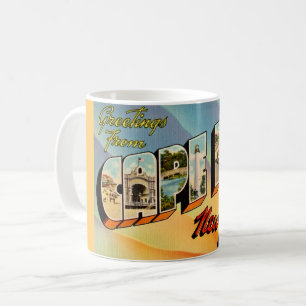 Taza De Café Tarjeta postal retro de Cape May NJ