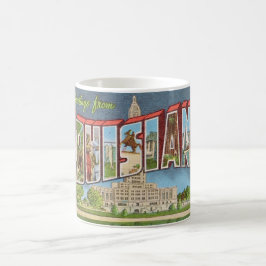 Taza De Café Tarjeta postal retro de Louisiana