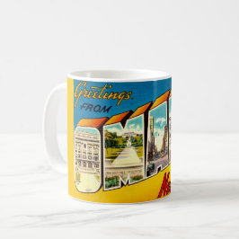 Taza De Café Tarjeta postal retro de Omaha Nebraska