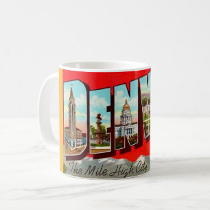 Taza De Café Tarjeta postal retro Denver Colorado