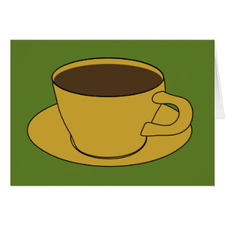 Taza de café - tarjeta retra del saludo/de nota