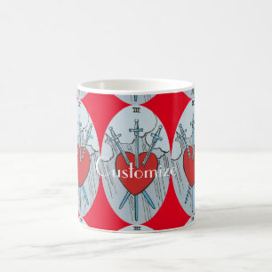 Taza De Café Tarjeta Tarot 3 Espadas Thunder_Cove