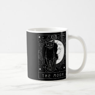 Taza De Café Tarjeta Tarot Crescent Moon And Cat Graphic
