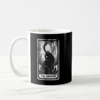 Taza De Café Tarjeta Tarot de Emperación de Gato Negro