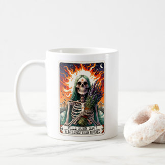 Taza De Café Tarjeta Tarot "Quemará salvia y puentes cuando sea