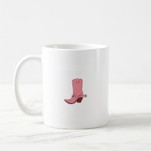 Taza De Café Tarjeta temática de botas de vaquera