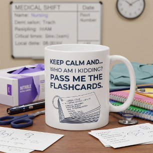 Taza De Café Tarjetas de estudio divertidas para estudiantes de