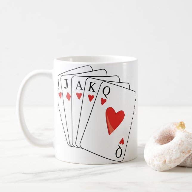 Taza De Café Tarjetas de reproducción Euchre (Con donut)