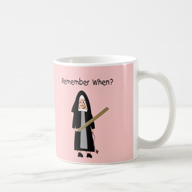 Taza De Café Tarjetas divertidas de la monja: Las monjas (Derecha)