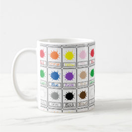 Taza De Café Tarjetas Flash de color - Colección de café Mug
