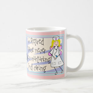 Taza De Café Tarjetas y regalos jubilados del arte del ángel de