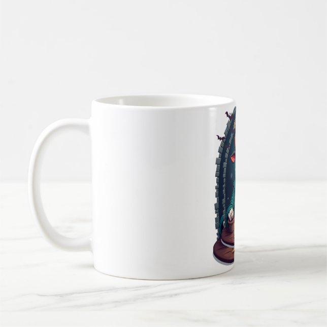 Taza De Café Tarot de vaca del terror (Izquierda)