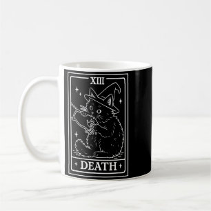 Taza De Café Tarot Gato Negro Muerte Halloween Bruja Amante de