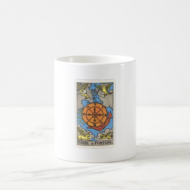 Taza De Café Tarot rueda el destino Wheel of Fortune (Centro)
