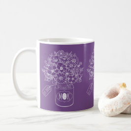 Taza De Café Tarro de albañil a mano del ramo de los