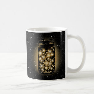 Taza De Café Tarro que brilla intensamente de luciérnagas con