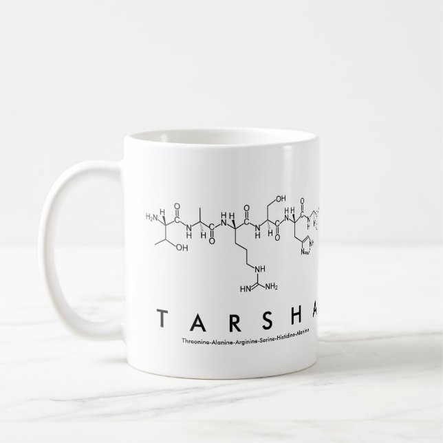 Taza De Café Tarsha peptide nombre mug (Izquierda)