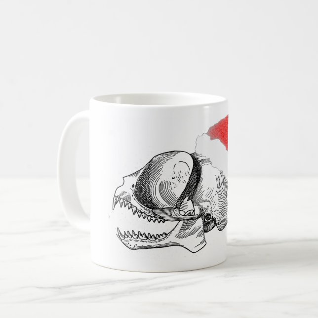 Taza De Café Tarsius Skull con Santa Hat (Anverso izquierdo)