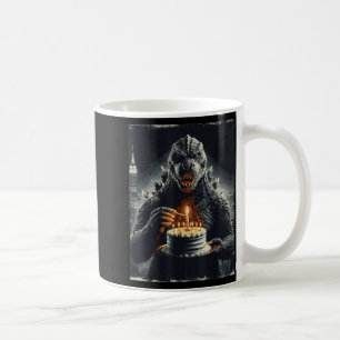 Taza De Café Tarta de cumpleaños de monstruo japonés divertida