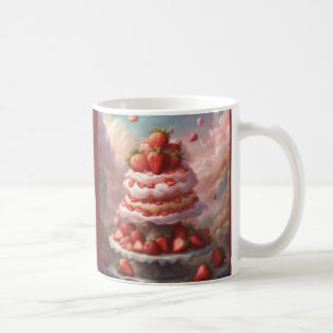 Taza De Café Tarta De Fresa Café y Postre