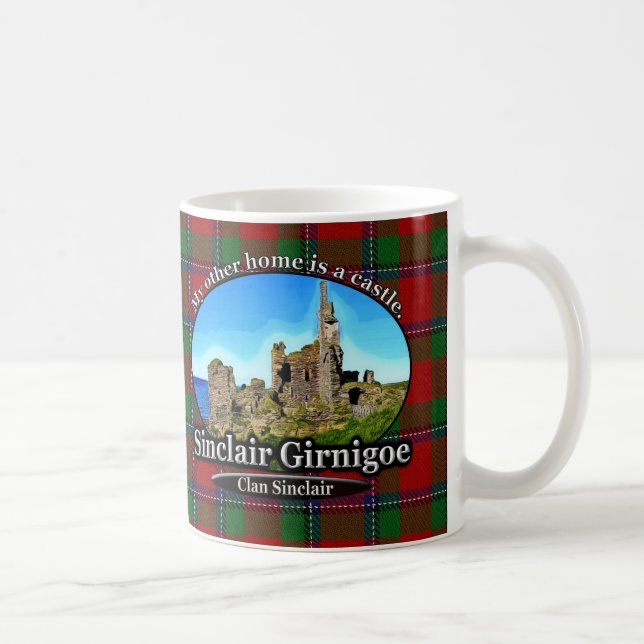 Taza De Café Tartán de Sinclair Girnigoe del castillo de (Derecha)