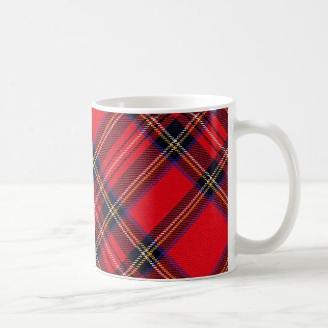 Taza De Café Tartán de Stewart rojo (Derecha)