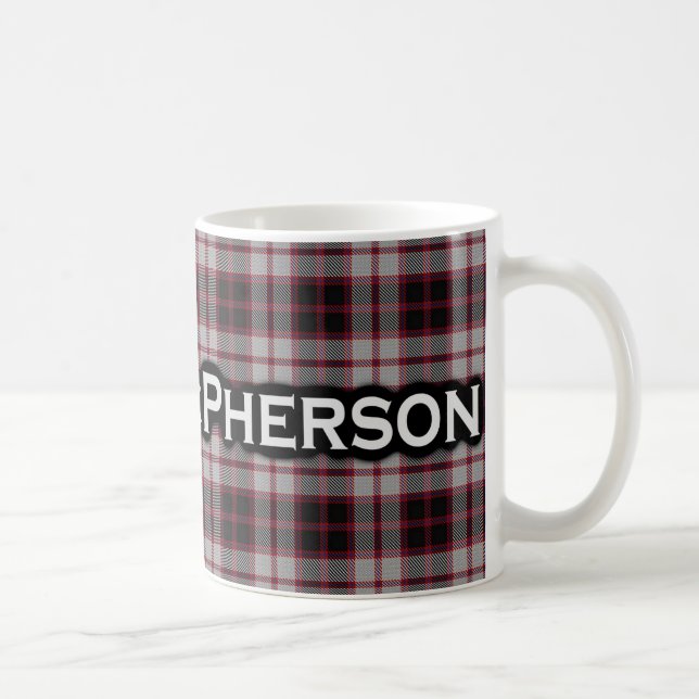 Taza De Café Tartan del Clan Escocés MacPherson (Derecha)