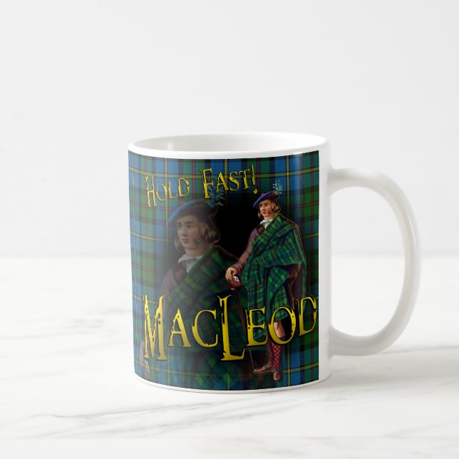 Taza De Café Tartán escocés de MacLeod del clan (Derecha)