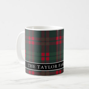 Taza De Café Tartan Plaid Rústico Apellido de Familia
