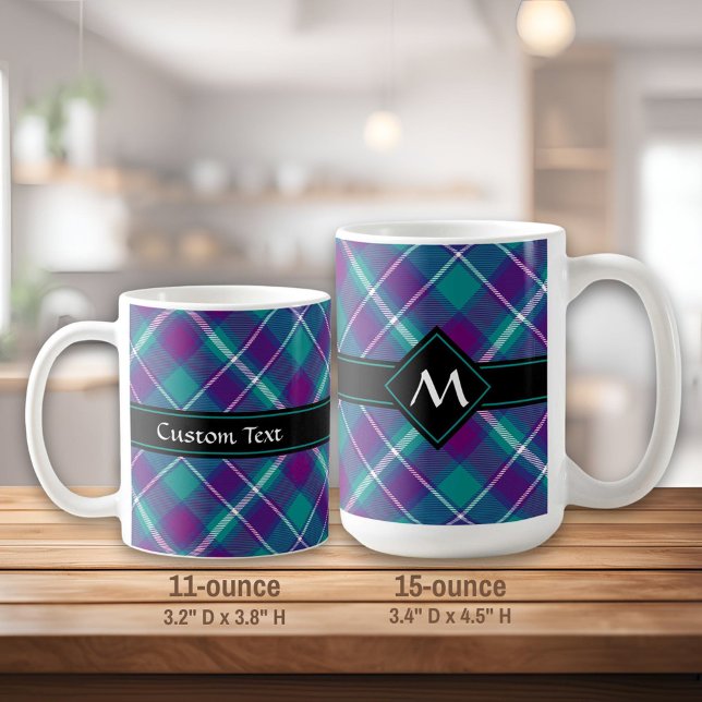 Taza De Café Tartán verde marino, púrpura y azul (Subido por el creador)