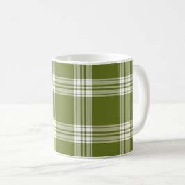 Taza De Café Tartán verde moderno café tafetán