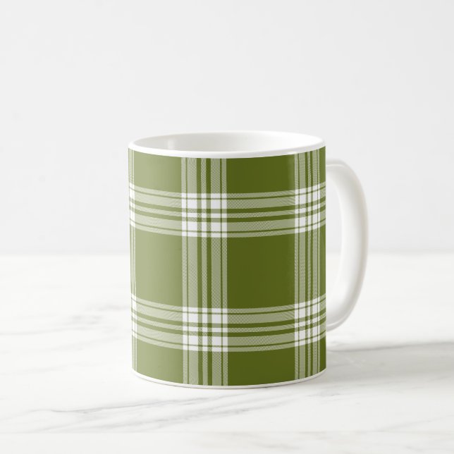 Taza De Café Tartán verde moderno café tafetán (Anverso derecho)