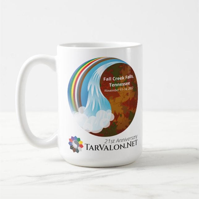 Taza De Café TarValon.Net 21 años Fiesta Mug (Izquierda)