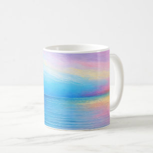 Taza De Café "Tarvask" Panorama panorámico rosa y azul marino