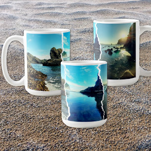 Taza De Café Tasa Tríptica Desgarrada Ver Hueso China Mug