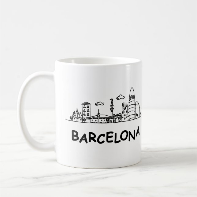 Taza De Café Tasse Barcelone (Izquierda)